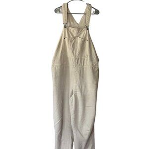 Old Navy Slouchy Ecru-Wash Workwear Jean Overalls Size 20